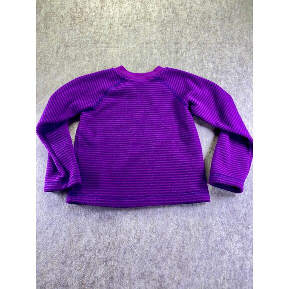 Patagonia Purple Striped Fleece Base Layer Long Sleeve Shirt Size 18 Months - Picture 2 of 4
